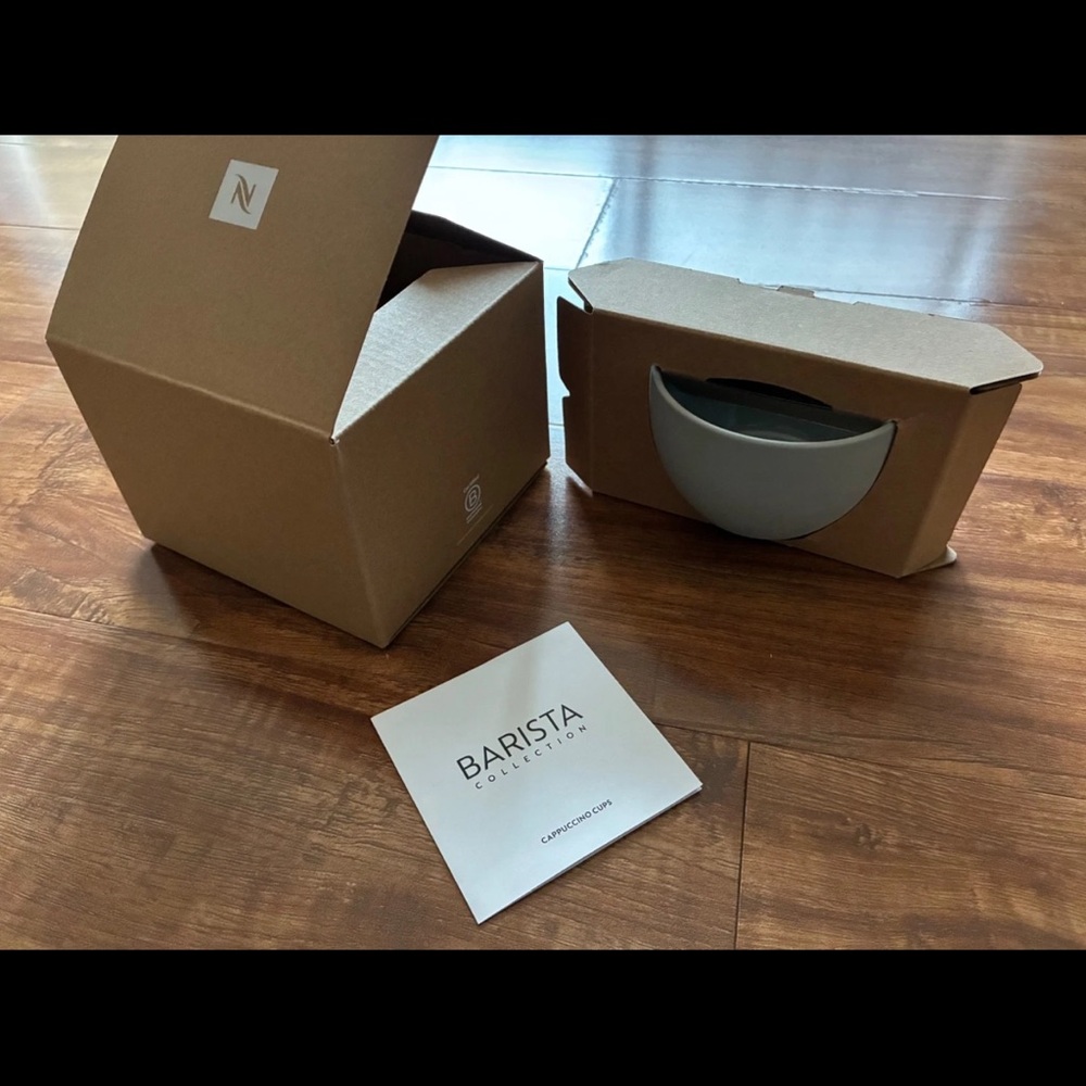 NIB Nespresso Porcelain Cappuccino Medium Cup Limited Edition Barista Collection